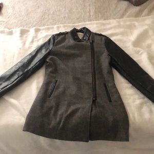 Ci Sono faux leather and wool jacket